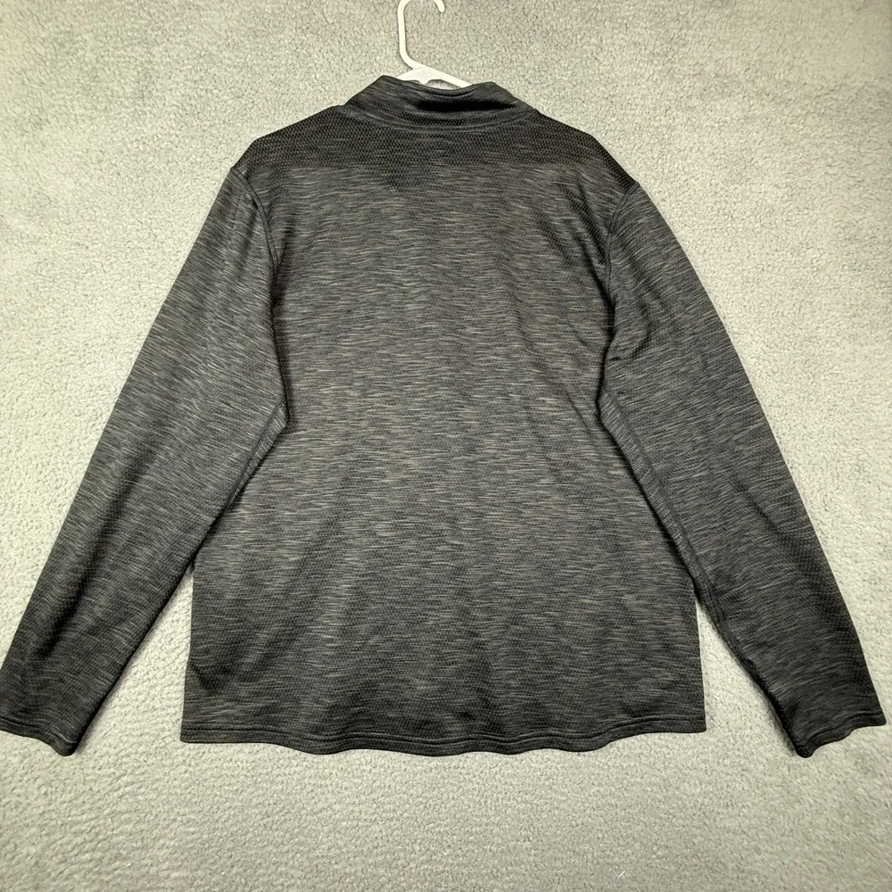 REI Co Op Mens XL Quarter Zip Pullover‎ Sweater Charcoal Heathered Polyester